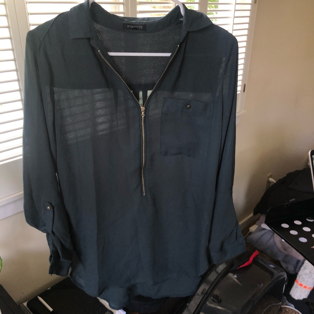 Green blouse